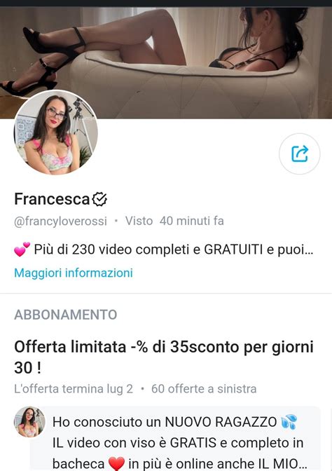 Posts of francyloverossi from OnlyFans .